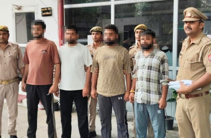 थाना सिविल लाइन पुलिस ने पुलिस मुठभेड में 04 शातिर अभियुक्तों को किया गिरफ्तार 